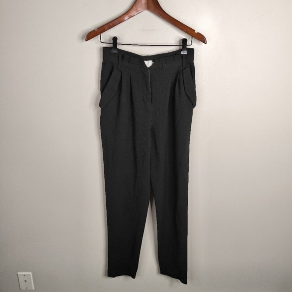 Aritzia Wilfred Le Fou Minimalist Pleated Modern Flap Pocket Tapered Pants 2 - Picture 2 of 10